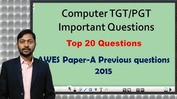 Computer TGT PGT important questions | RSMSSB |AWES Army school Part A previous year questions 2015