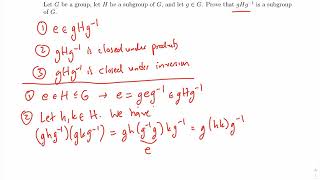 Groups: Conjugation of Subgroup is a Subgroup