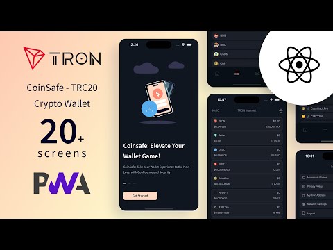 CoinSafe - Tron TRC20 Crypto Wallet | React PWA