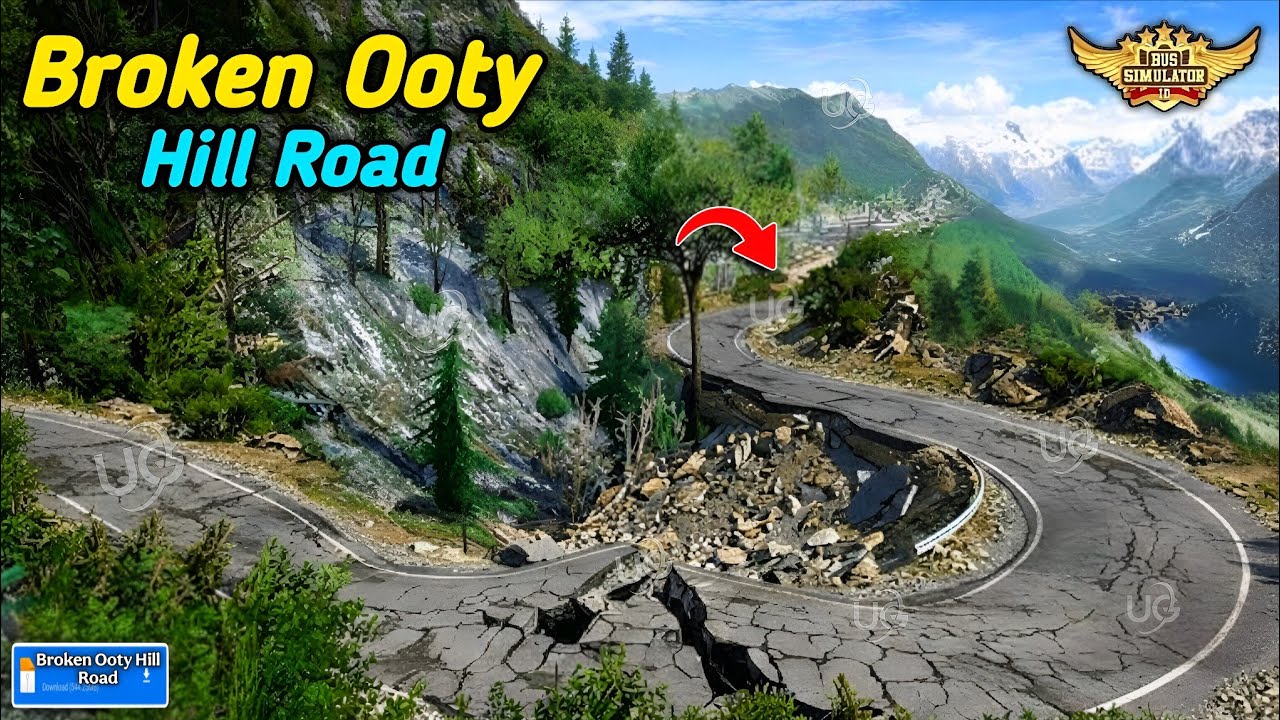 Map Mod Bussid 4.4.1 - New Released Broken Ooty Hill Road Map Mod For Bus Simulator Indonesia |
