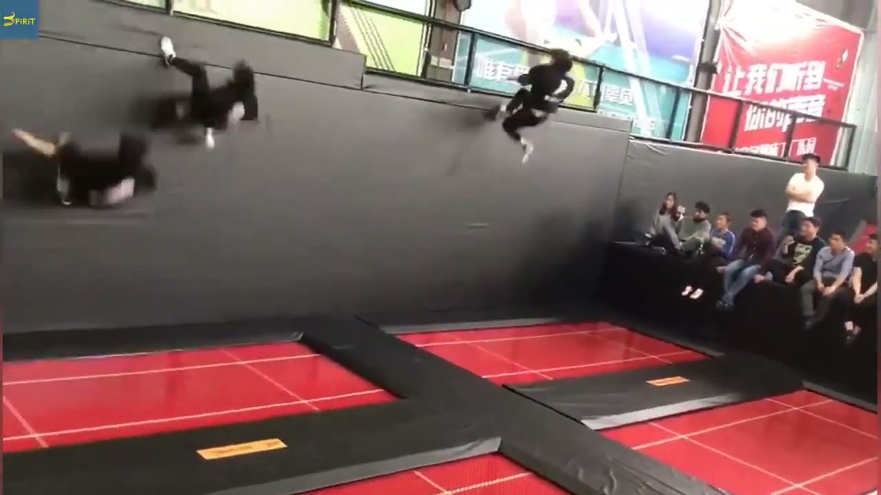 Kids Trampoline Jumping Indoor Trampoline With Ninja Course Foam Pit,gym trampoline,China factory