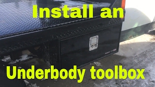 Installing a toolbox underneath a pickup truck flatbed. -~-~~-~~~-~~-~- Why am I wearing a cast? https://www.youtube.com/watch?v=