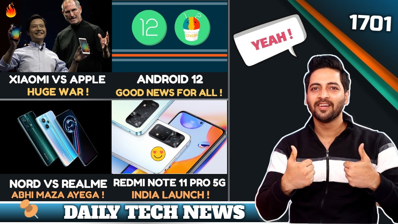 Redmi Note 11 Pro 5G India Launch,Xiaomi vs Apple Huge War,Android Good News😍,Moto 200MP,Nord CE 2