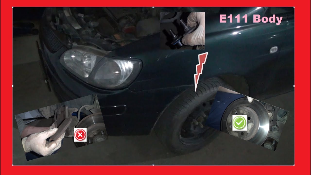 Toyota Corolla Spacio E111 замена тормозных колодок / Replace front brake pads Toyota E111 body