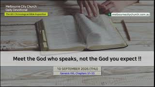Information 10 SEPTEMBER 2026 (THU) Meet the God who speaks, not the God you expect !! Guide