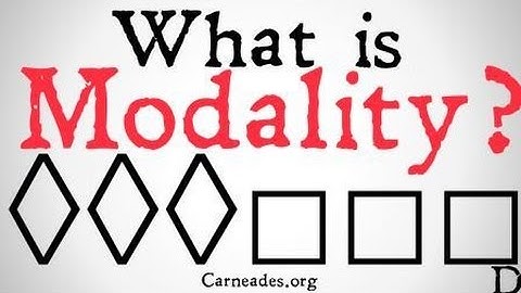 What is Modality? (Definition)