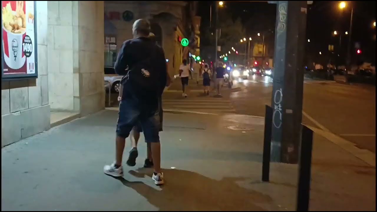 Dangerous walking at night in Budapest city Keleti area Hungary 🇭🇺
