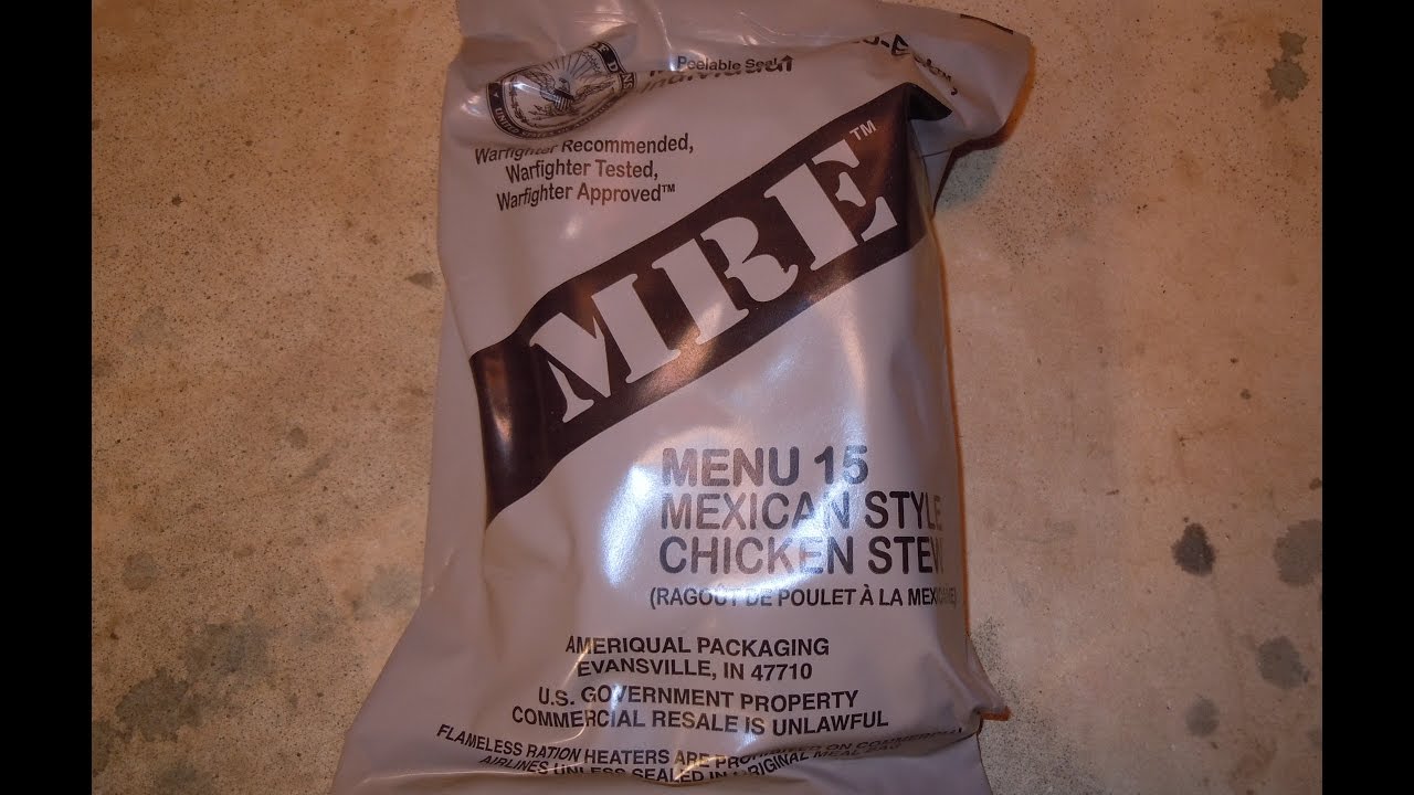 MRE Review Menu No 15 Mexican Style Chicken Stew YouTube