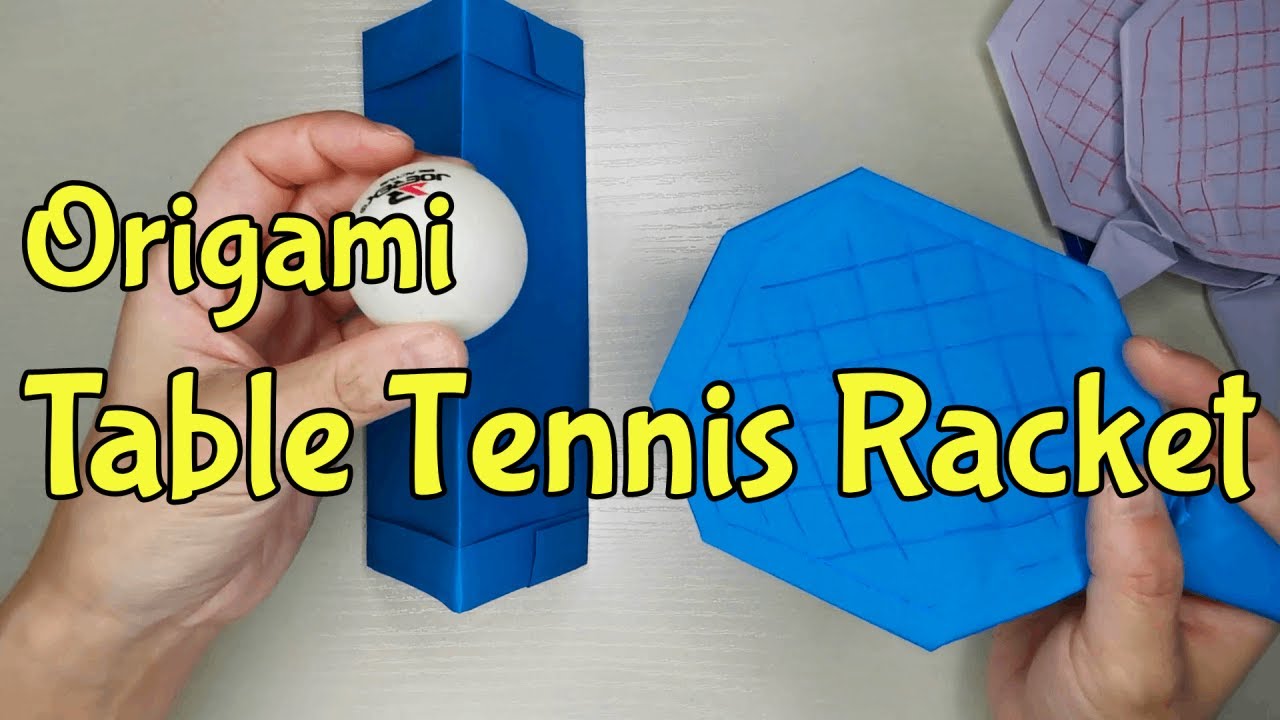 How to make a paper table tennis racket / bat YouTube