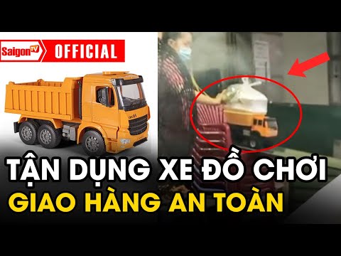 Video Chủ quán 'tận dụng' CHIẾC XE ĐỒ CHƠI của con để giao... - youtube