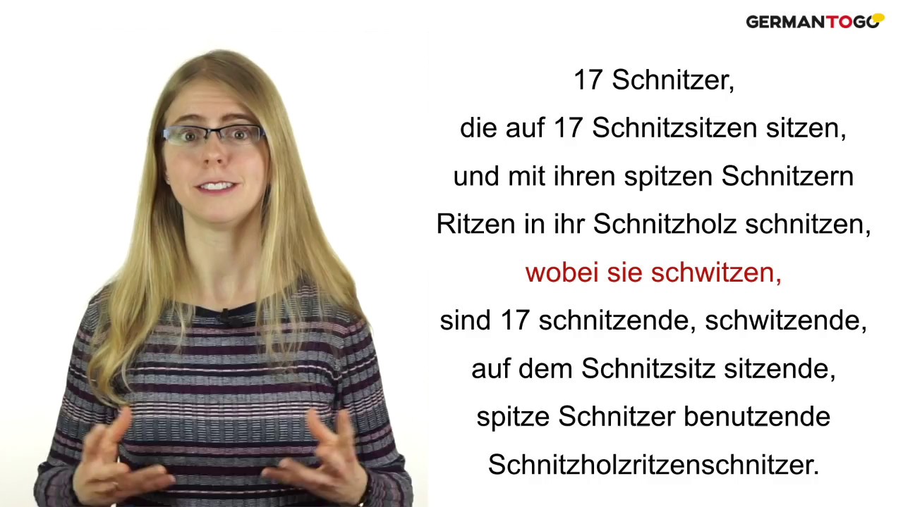 Super long and difficult German tongue twister Siebzehn Schnitzer YouTube