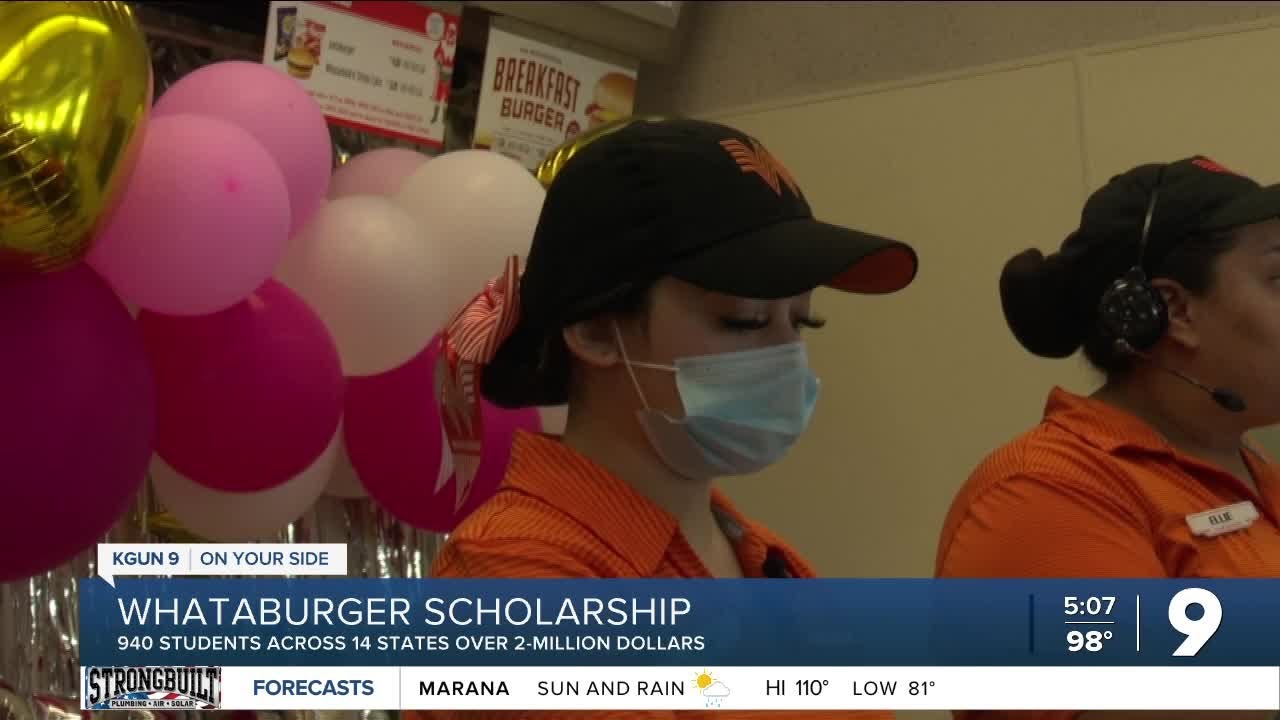 Student receives Whataburger scholarship YouTube