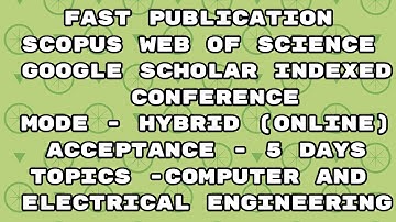 International online conference / 5 days for scopus  web of science indexed journals acceptance