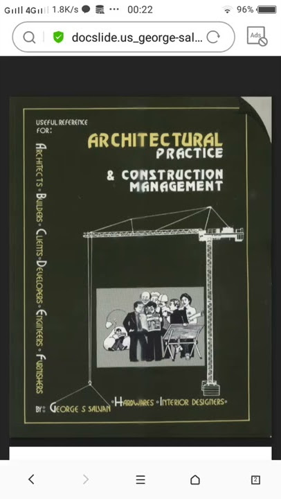FREE EBOOK of Architectural Practice and Construction Management (DOWNLOAD LINK ON THE DESCRIPTION)