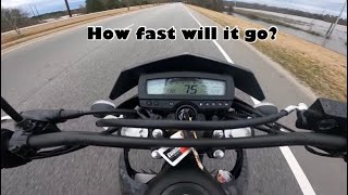 Kawasaki KLX300 Höchstgeschwindigkeitstest!