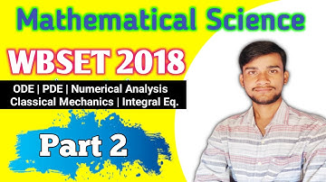 WB SET 2018 ( Mathematical Science )   💯 Paper Solution || Maths With Smart Tips ||