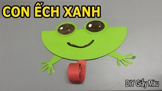 HƯỚNG DẪN LÀM CON ẾCH XANH BẰNG GIẤY A4 -INSTRUCTIONS FOR MAKING PAPER A FROG -DIY GIẤY MÀU