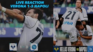 KVARA SHOW DEVASTANTE😍😍! LIVE REACTION VERONA 1-3 NAPOLI!