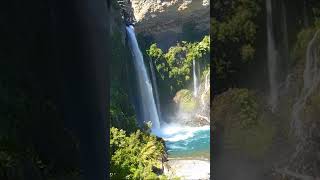 Cascada Velo de la Novia Bride Veil waterfall at Maule Region in Chile