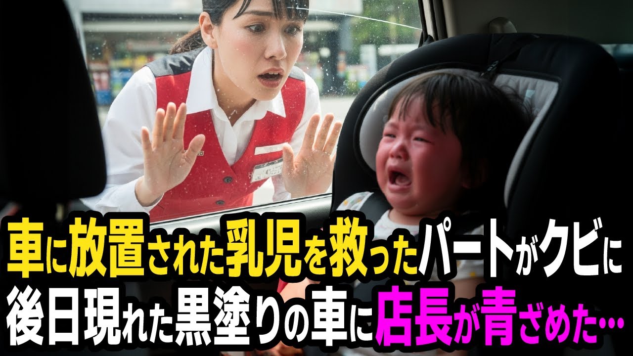 「クビだ」車内放置の乳児を助けたパート女性を即日解雇した店長…数日後に訪れた黒塗りの車に青ざめる【スカッと朗読】