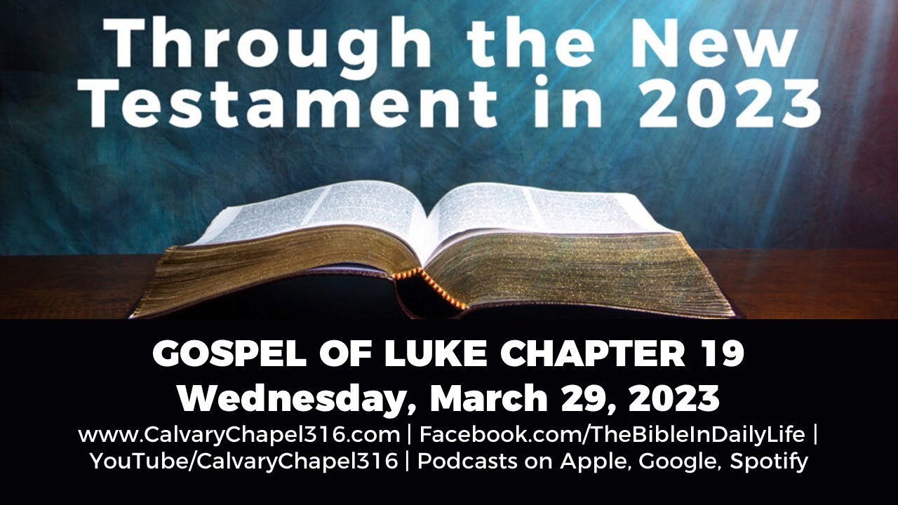 Wednesday March 29 Luke Chapter 19 Through The New Testament in 2023 ...