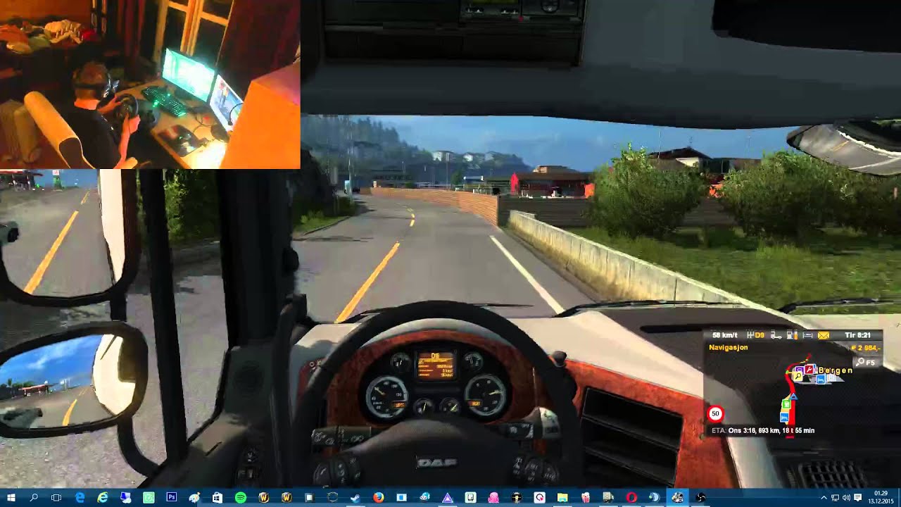 at ringe træk uld over øjnene Nedrustning Euro Truck simulator 2 whit VR Cardboard and Phone as streaming client. -  YouTube