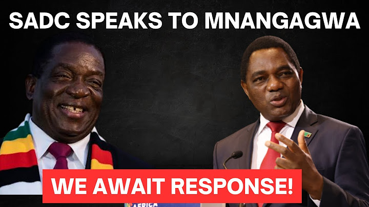 BREAKING! SADC speaks to Mnangagwa on Elections. We expect response