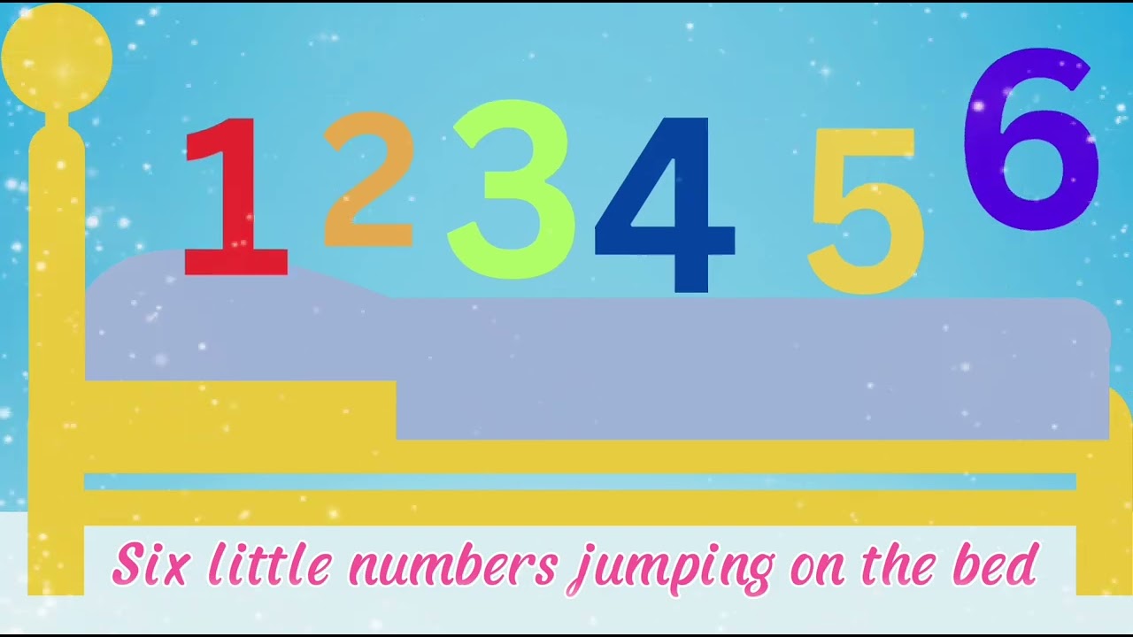 Ten Little Numbers Jumping on the Bed | Numbers songs Learn Numbers 1 To 10