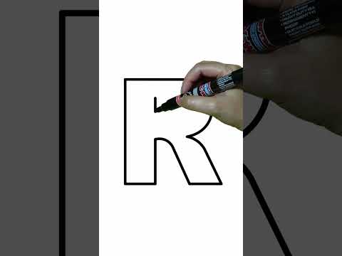 HOW TO DRAW 3D LETTER R