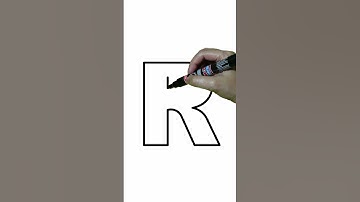 HOW TO DRAW 3D LETTER R