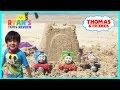 Thomas and friends trains surprise toys in the sand with ryan