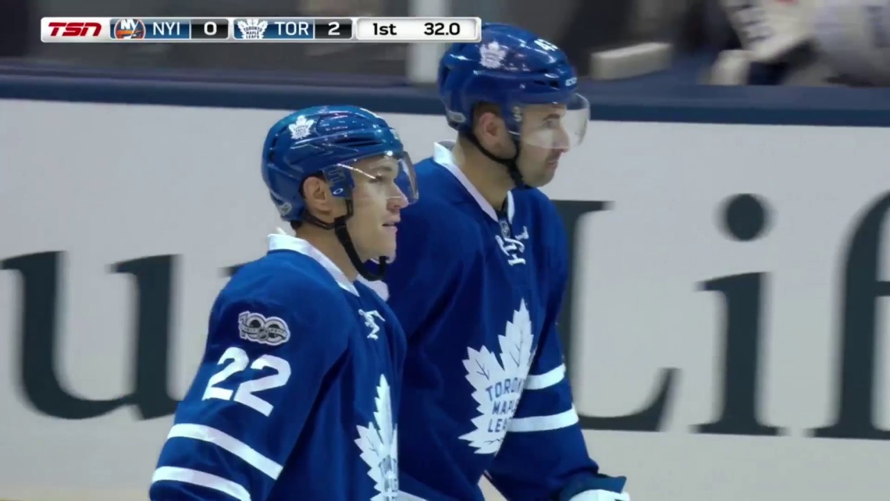Nazem Kadri 21st Goal of the Season! 2/14/2017 (New York Islanders vs Toronto Maple Leafs)