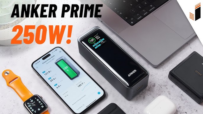 Anker Prime Power Bank, 12,000mAh 2-Port Portable Charger with 130W Output,  Smart Digital Display, Compatible with iPhone 14/13 Series, Samsung