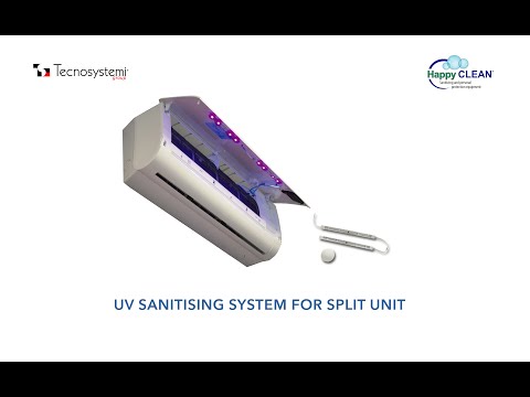 UV sanitising system for split unit and fancoil