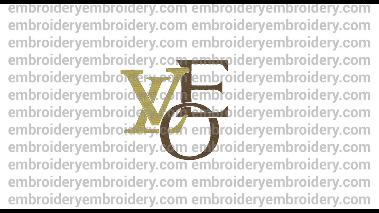 LV Louis Vuitton Love logo machine embroidery design files