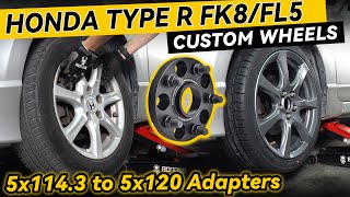 Honda Civic Type R FK8/FL5 Custom Wheel Adapters: 5x114.3 to 5x120 Wheels Swap Made Simple! BONOSS