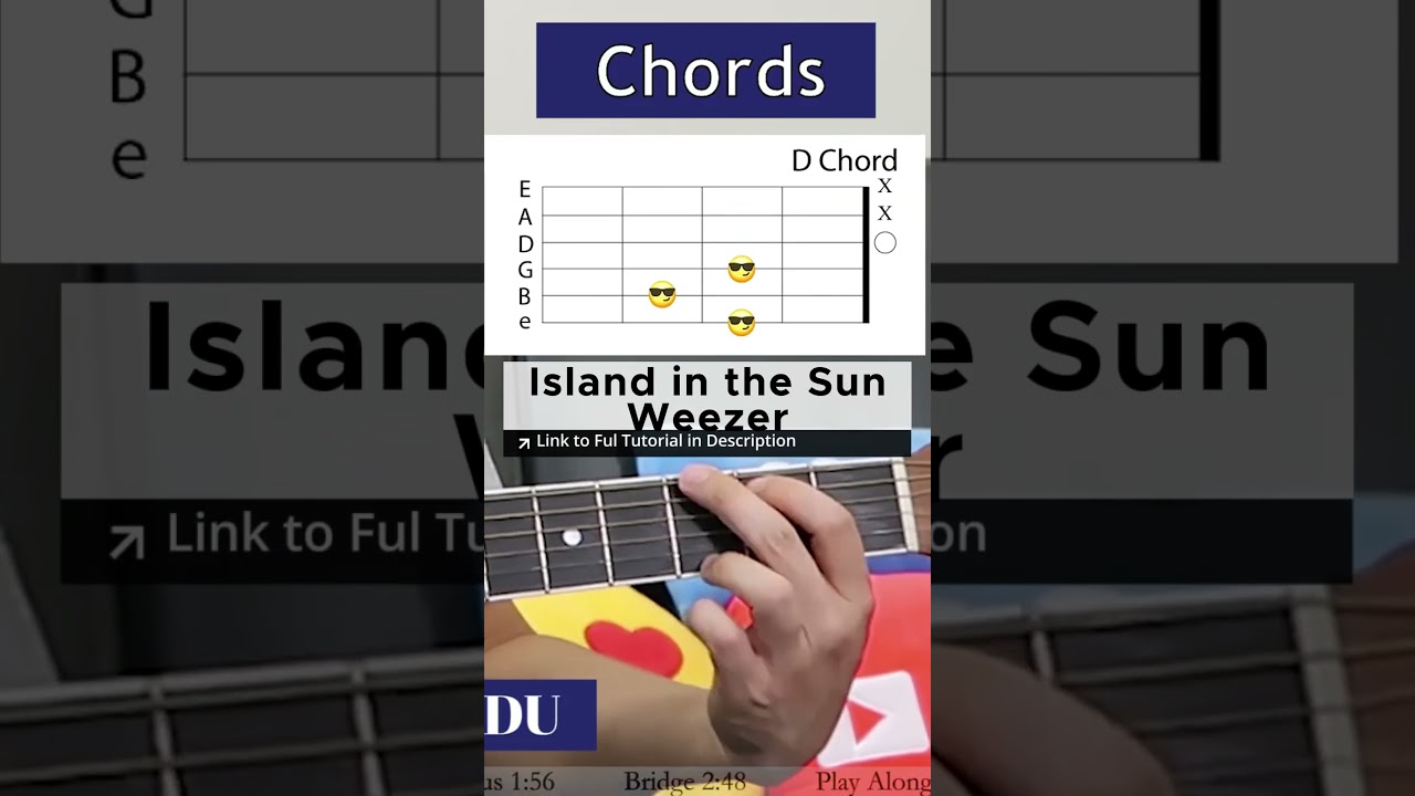 Island in the Sun - Weezer - Guitar Tutorial #guitartutorial #chords  #guitarlesson