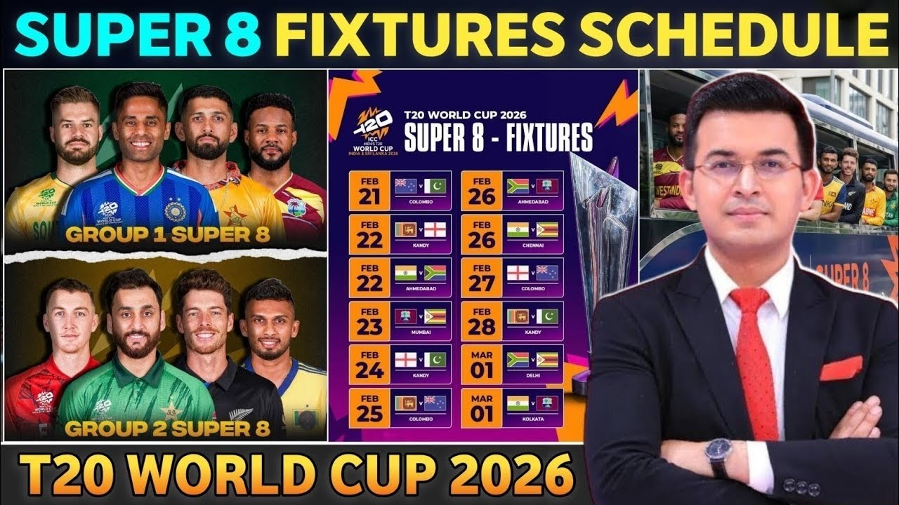 T20 World Cup 2026 Super 8 Full Schedule | Date, Time & Venues ...