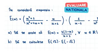 Expresii algebrice [1] - recapitulare Evaluare Nationala 2024