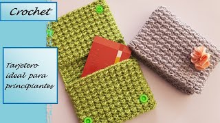 Ideas para regalar, para vender o simplemente para tí. Tarjetero a crochet para principiantes.