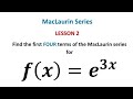 How to find the MacLaurin series for e^3x| Basic algebra| Series expansion #alevelmaths #ocrmaths