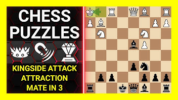 Chess Puzzles to Practice. Themes: Kingside attack, Attraction, Mate in 3. Learn Chess