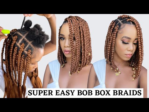 🔥 EASY BOB BOX BRAIDS /🚫NO RUBBER BANDS / TENSION FREE / CROCHET METHOD  /Protective Styles / Tupo1 