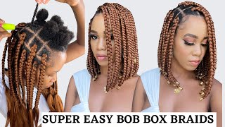 EASY BOB BOX BRAIDS /NO RUBBER BANDS / TENSION FREE / CROCHET  METHOD /Protective Styles / Tupo1