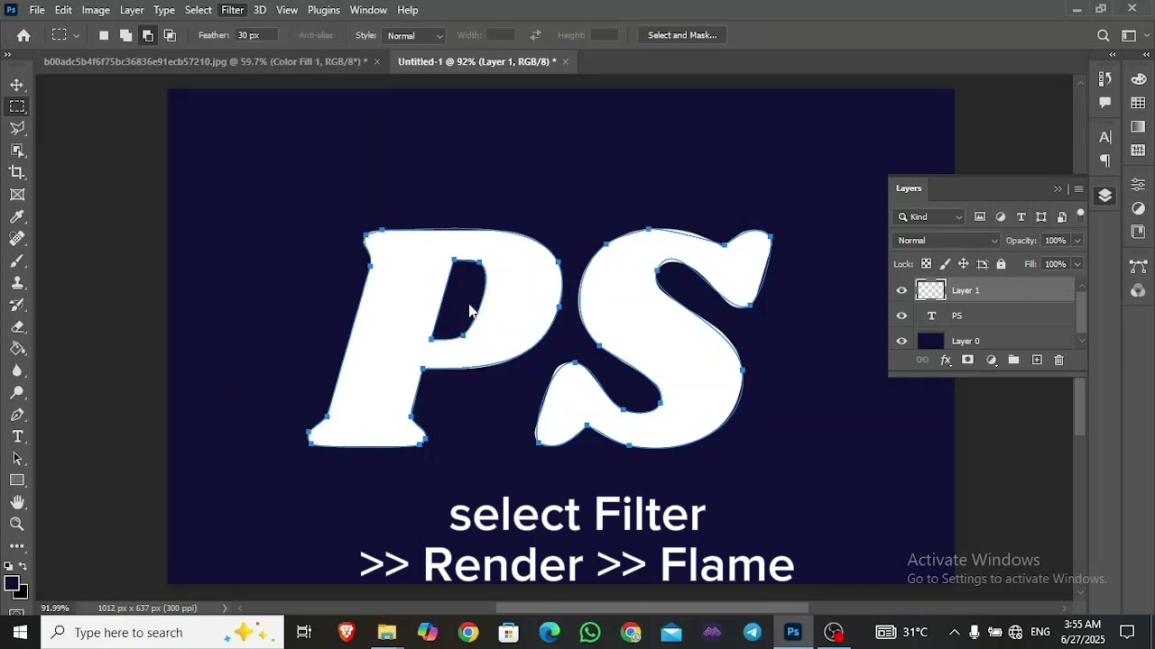 How to Create a Realistic Fire Text Effect in Photoshop | Step-by-Step Tutorial 2025