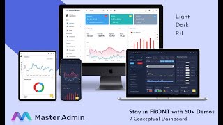 Bootstrap Admin Panel Template Dashboard with LTR Dark Theme - Master