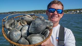 JUMBO Clams Catch Clean Cook! (New England Clam Chowder)