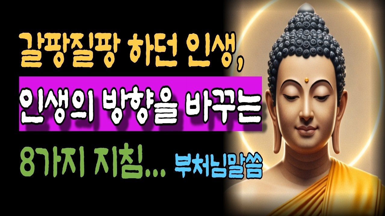 내 인생의 방향을 바꾸는 8가지 지침 - 흔들리지 않는 마음의 기준 만들기 부처님 말씀