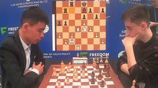 Shamsiddin Vokhidov ; Daniil Dubov.FIDE World Blitz Chess.