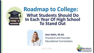 Roadmap to college What Students Should do in Each Year of High School to Stand out